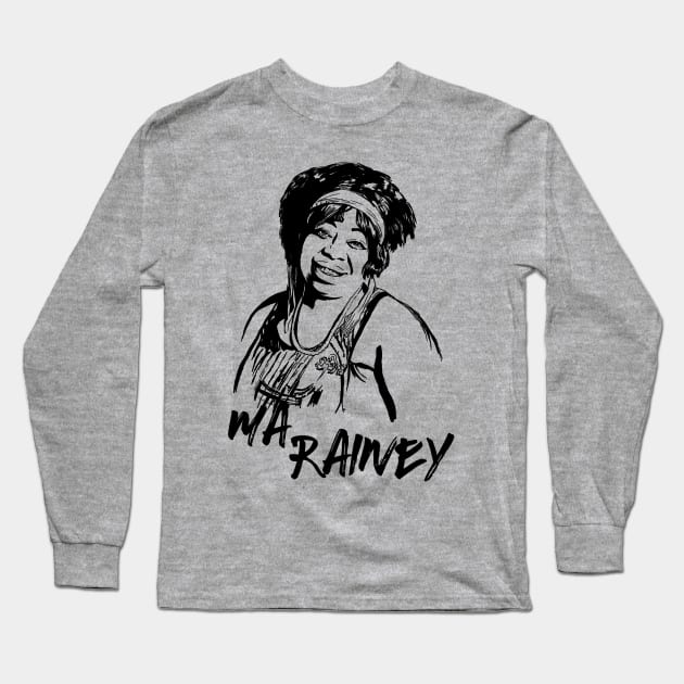 Ma Rainey Long Sleeve T-Shirt by Erena Samohai